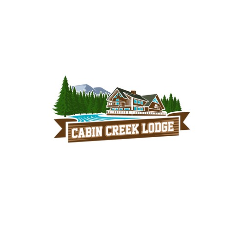 Bold logo for resort cabin