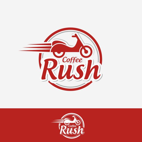Create an innovative and fresh brand for "Coffee Rush"