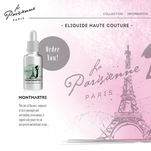  Homepage For Luxury Brand of eliquid 