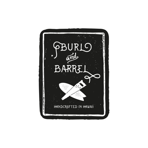 Burl and Barrel - logo for eclectic surf craft and woodwork