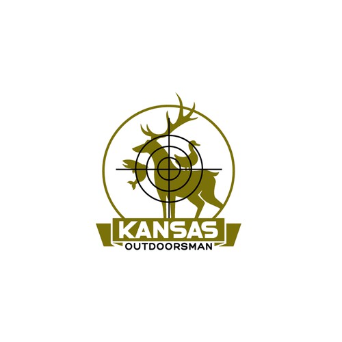 Kansas Outdoorsman Logo Design for Merchandise application primarily