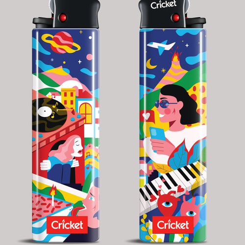 Cricket Lighter special edition illustration