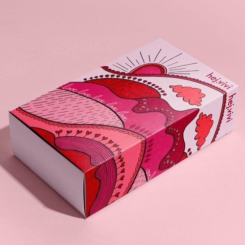 Ilustración packaging Hej.vivi Té para mujeres embarazadas