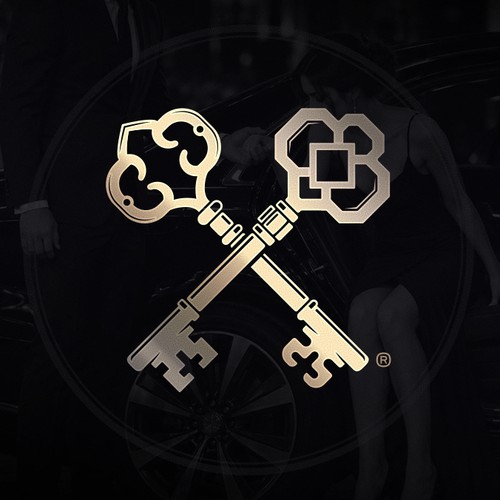Luxury Concierge Logo Design — Crossed Keys Emblem