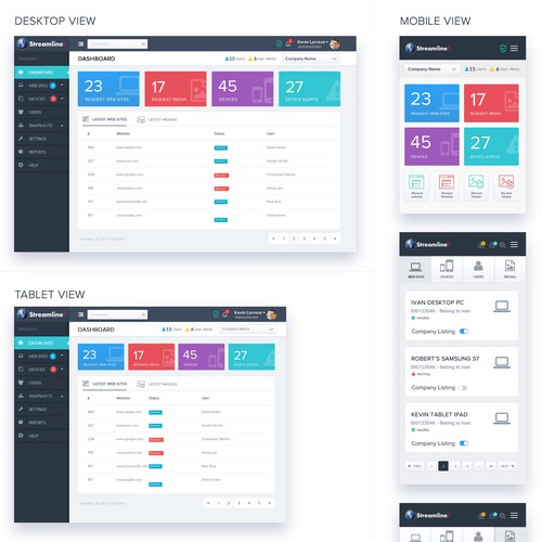 Responsive Mobile Web App UI Design