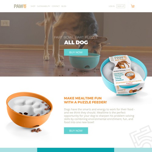 Ecommerce Pet Homapage Design