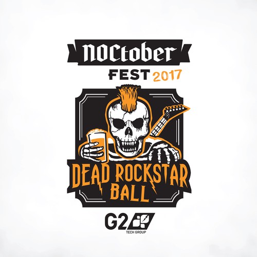Design for the Noctober Fest 2017 Dead Rockstar Ball