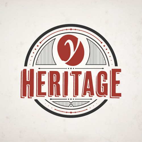 A Badge type logo of Y Heritage