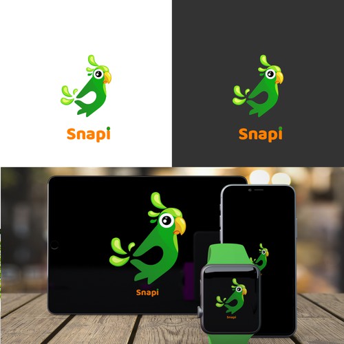 parrot logo concept for snapi