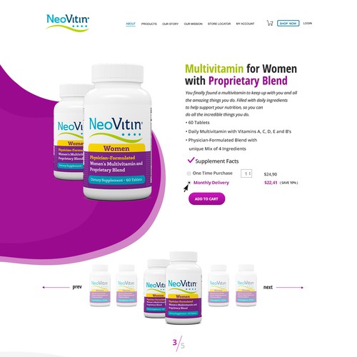 Design Landing Page for NeoVitin Multivitamin for women