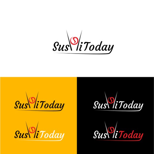 Create a logo for an All-You-Can-Eat restaurant called 'Sushi Today'