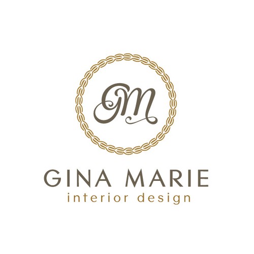  high-end logo for Gina Marie Interior Design.