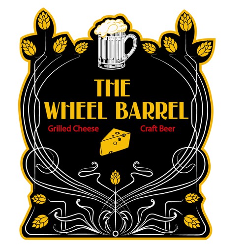 Bring vintage and modern classiness together to represent craft beer and gourmet grilled cheese