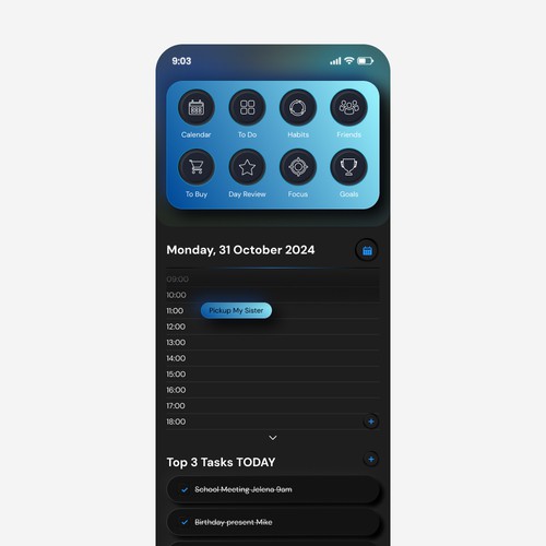 Outstanding Smart Minimal Design for Day Planner APP