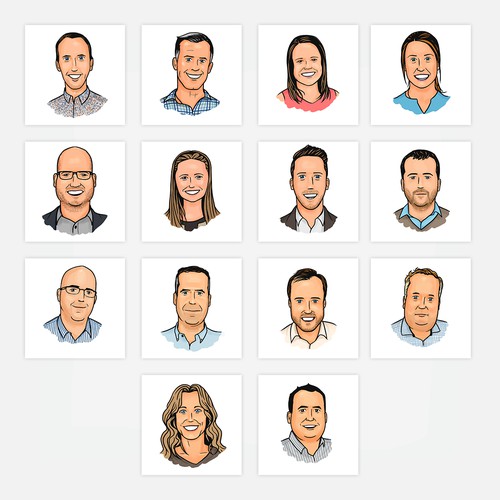 Cartoon Profile Illustrations