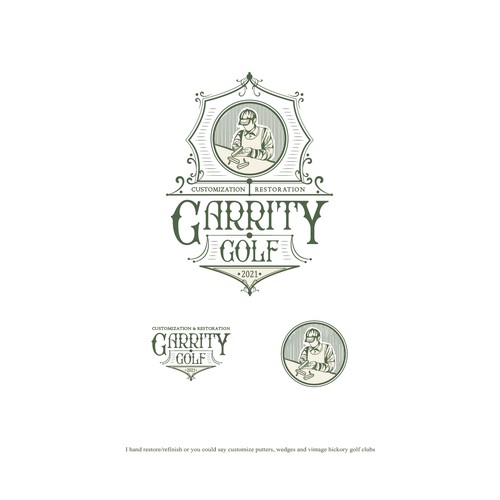 Vintage style logo design for Garrity Golf