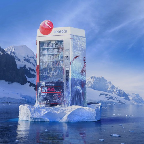 vending machine on the ice pole 