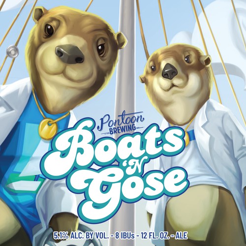 Boats and Gose beer label