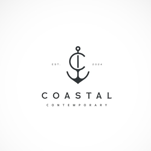 Coastal Contemporary apparel and gear company Logo