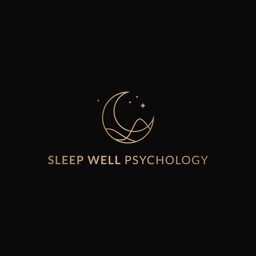 Modern and elegant logo for a private psychology practice that specializes in treating insomnia and sleep-related disorders