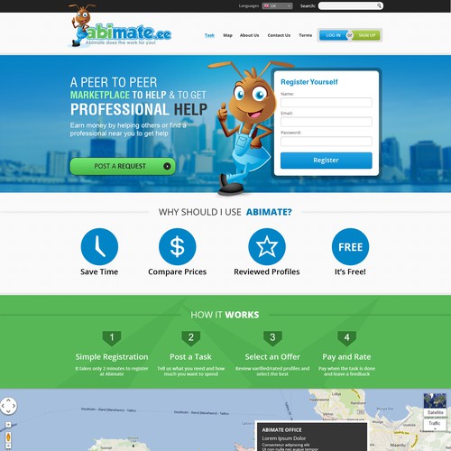 New landing page wanted for Abimate.ee