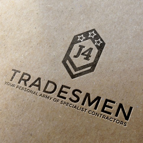create an inspiring military style badge for an elite tradesman company