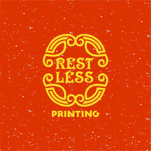 old vintage logo of print making