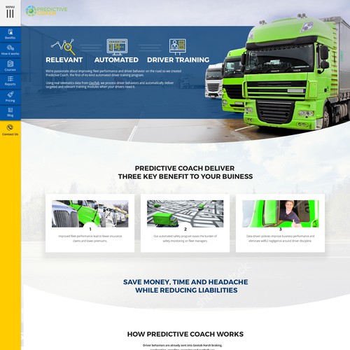 Left Navigation Parallax Design for Predictive Coach.