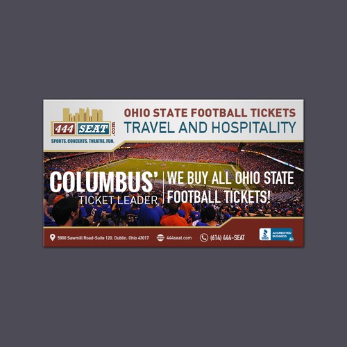 Design Ohio State Football Tickets, Travel and Hospitality Ad for Ticket Agency in Columbus ASAP!!!