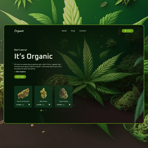 Cannabis Marijuana Website Template Design