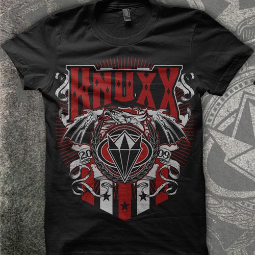 t-shirt design for Aggressive Brand - KNUXX