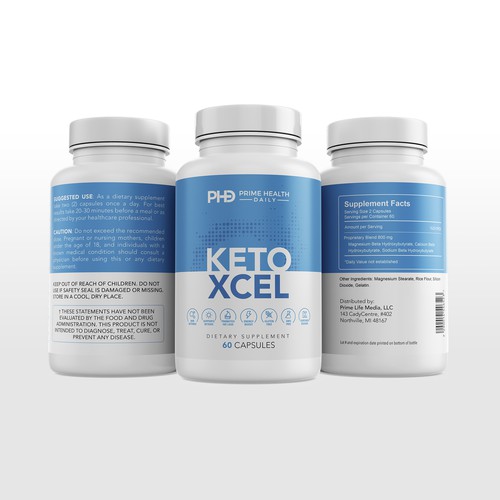 Label design for Keto Xcel