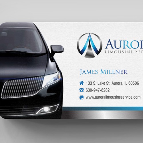 Professional Business card for Aurora Limousine