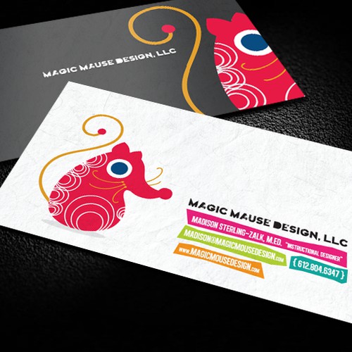 Fun! Funky! Fresh! Creative business card + coordinating note card