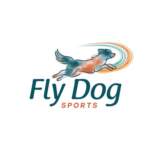 Watercolor logo for dog trainer