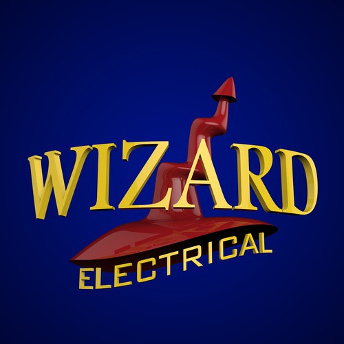 a creative logo for  an electrician business called Wizard Electrical