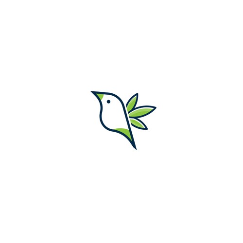 Bird + cannabis Logo design