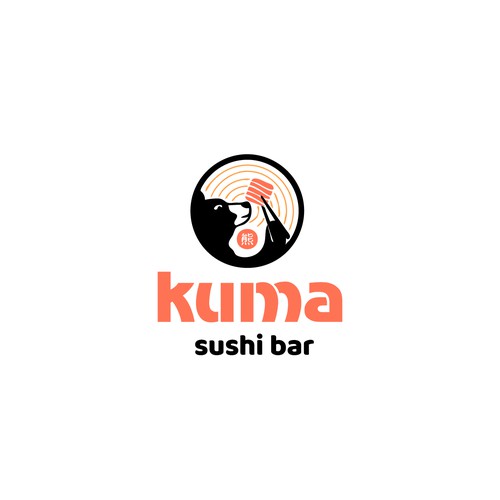 Logotype for the suhi bar Kuma in Finland