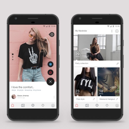 UI design for fashion platform