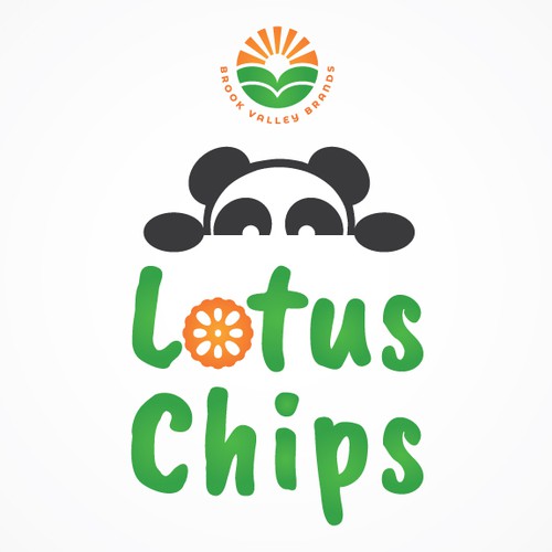 Minimal fun branding for lotus chips snacks