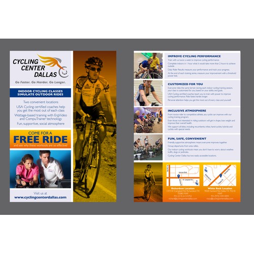Create the next postcard or flyer for Cycling Center Dallas