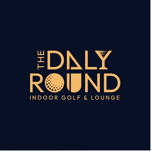 Golf themed logo for The Daly Round bar