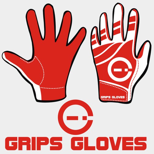 Design a new sleek football glove for GRIPS GLOVES