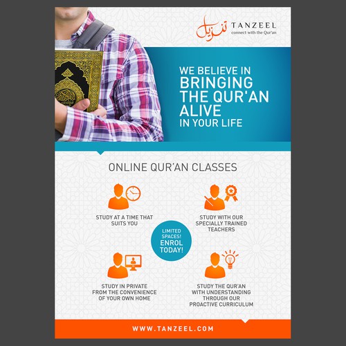Online Qur'an Institute requires well designed marketing collateral