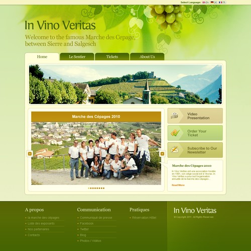 Webdesign for tourism website