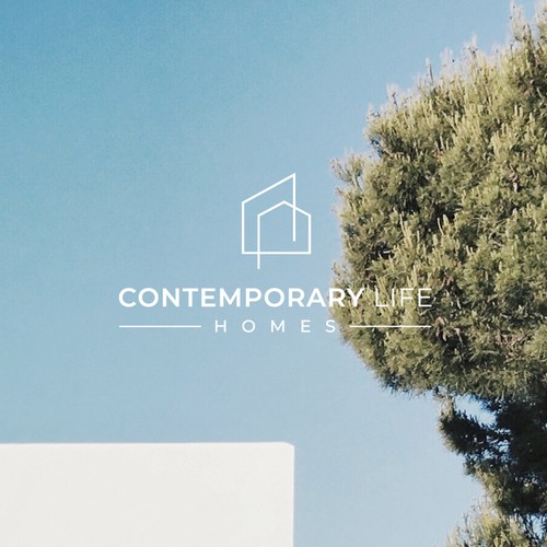 Simple minimalist logo for Contemporary Life Homes
