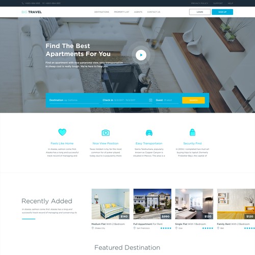 Travel Landing Page