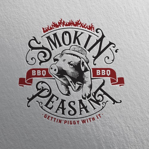 Somkin' Peasent BBQ logo