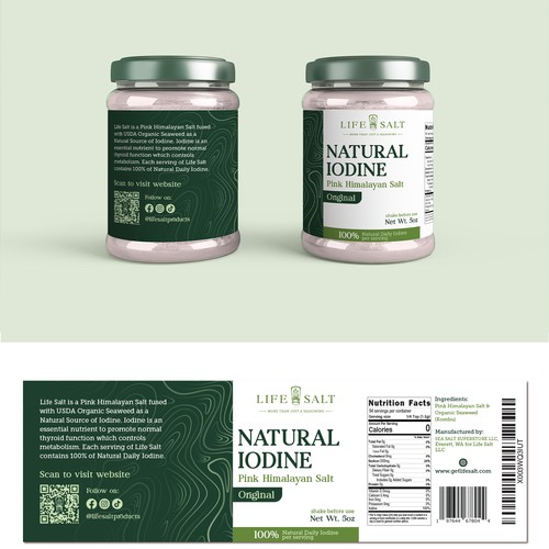 Natural Salt label Design