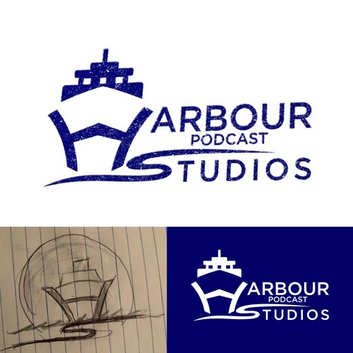 Harbour Podcast studios logo refinement